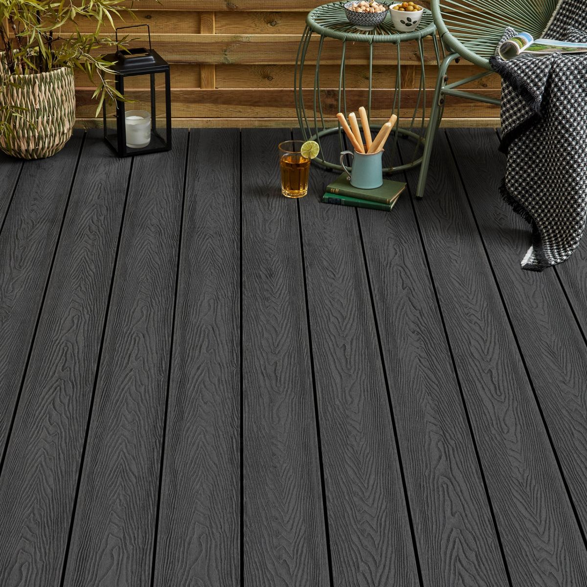 Anthracite Grey Classic Composite Decking Dream Decking