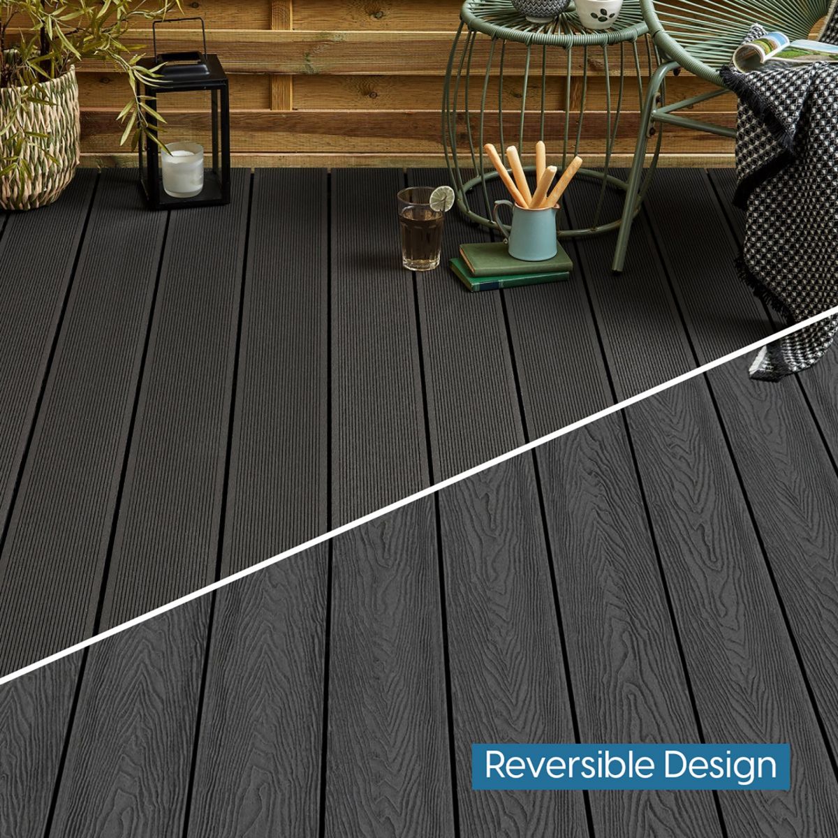 Anthracite Grey Classic Composite Decking Dream Decking