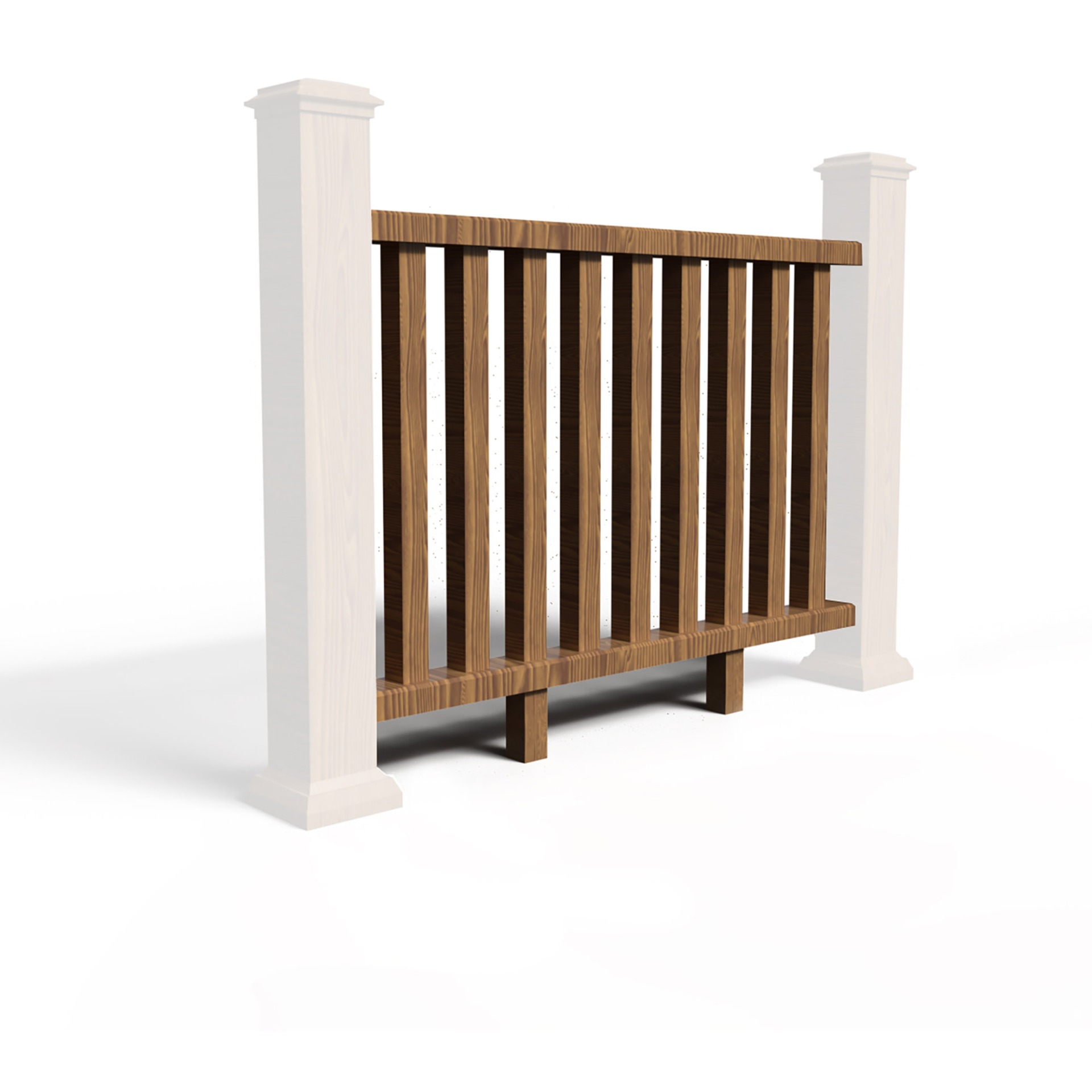 Golden Brown Classic Balustrade Railing Kit