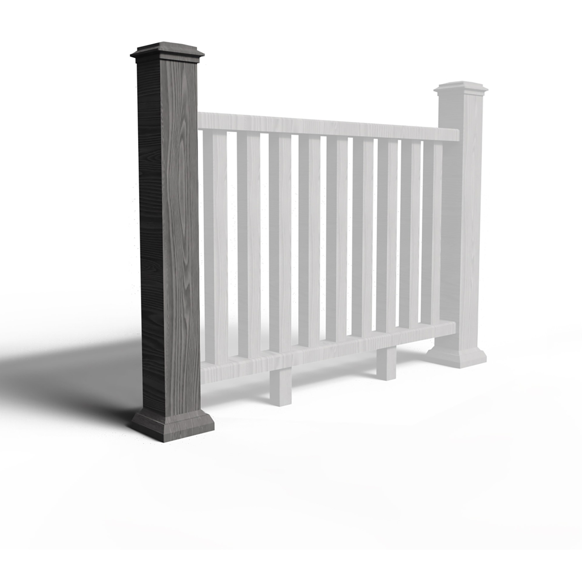 Stone Grey Classic Balustrade End Post Kit